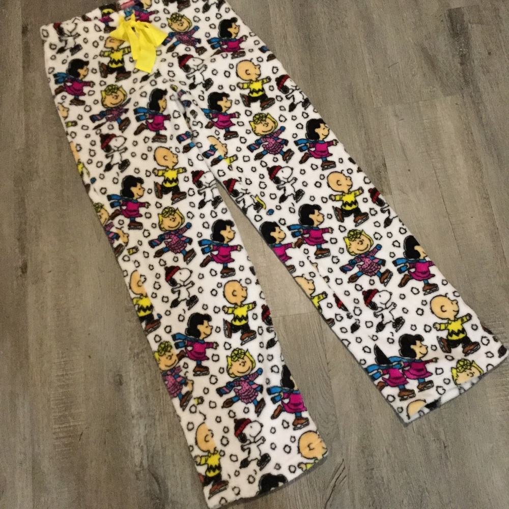 Peanuts snoopy hi pile fleece pajama lounge pants